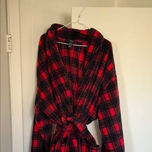 Ralph Lauren Red and Black Plaid Robe